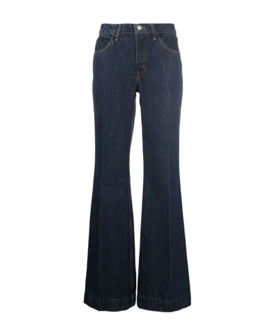 Re/done 70s Low-rise Flared Jeans In Black