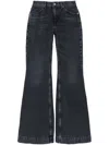 Re/done '70s Mid-rise Flared Jeans In Black