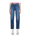 Re/done 70s Stove Pipe Jeans In Blue