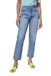 Re/done High Rise Rigid Stove Pipe Jeans Medium Vain In Multi