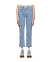 Re/done Originals Comfort Stretch High Waist Ankle Crop Jeans In Blue