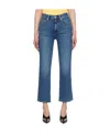 Re/done 70s Straight-leg Cropped Jeans In Blue