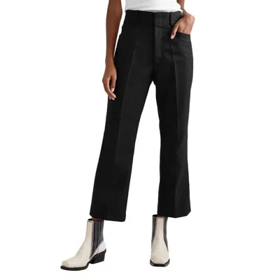 Re/done 70s Twill Wide Leg Pant In Black
