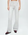 Re/done 70s Ultra High Rise Wide Leg Jean In Greyish In White