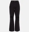 Re/done 90s Distressed High-rise Straight Jeans In Black