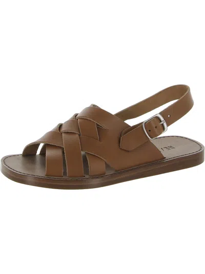 Re/done 90s Fisherman Womens Leather Slip On Fisherman Sandals In Brown