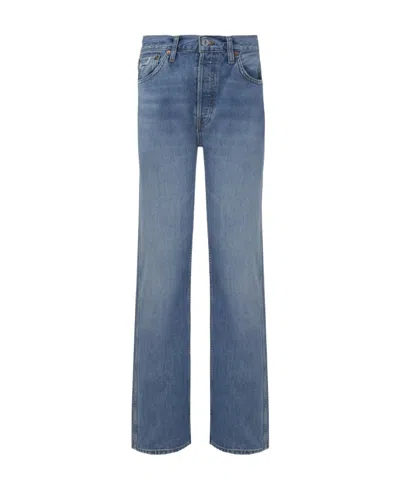 Re/done '90s High-rise Loose Jeans In Blue