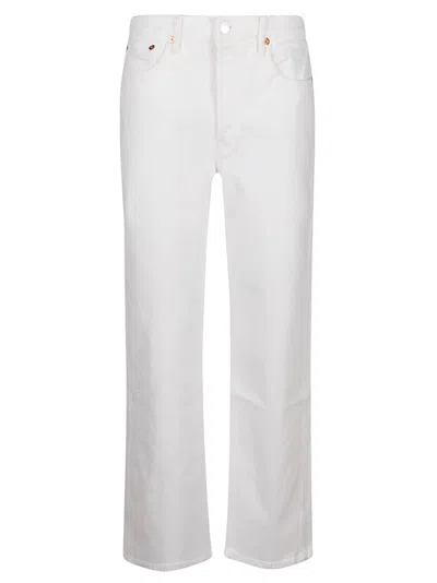 Re/done 90s High Rise Loose Jeans In White