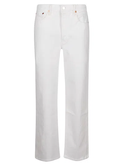 Re/done High-waisted Flared-leg Jeans In White