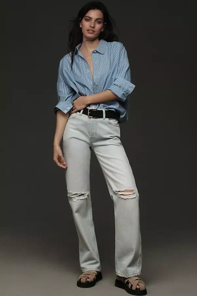 Re/done 90s High-rise Loose Straight-leg Jeans In Blue