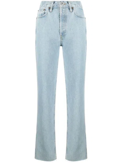 Re/done 90s High-rise Straight Jeans In Blue