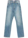 Re/done 90s High-rise Straight-leg Jean S In Blue