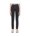 Re/done 70s Frayed High-rise Bootcut Jeans In Black