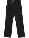 Re/done 70s Stove Pipe Jeans In Black