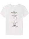 Re/done '90s Baby Linus' Printed T-shirt In Neutrals
