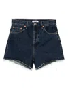 Re/done 90s Low Slung Denim Shorts In Blue