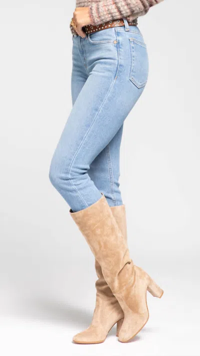 Re/done 90s Mid Rise Ankle Crop - Soft Indigo In Blue