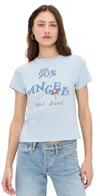 Re/done Angel Devil Classic Tee In Light Blue