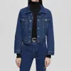Re/done Baby Trucker Jacket In Faded Rider In Multi
