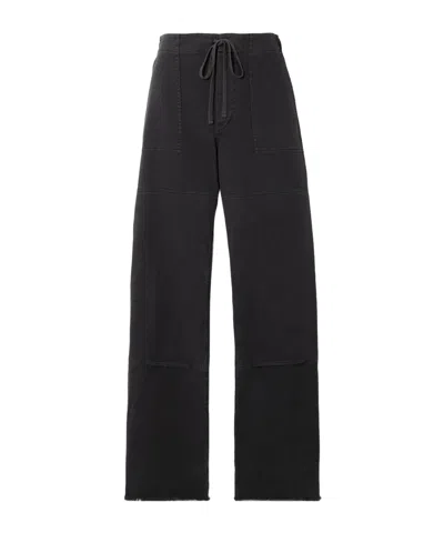 Re/done Beach Pouched Jeans In Black