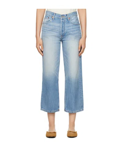 Re/done Belt-loop Jeans In Blue