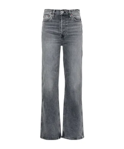 Re/done 90s High-rise Straight Jeans In Grey