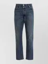 Re/done Belted Five-pocket Trousers Contrast Stitching