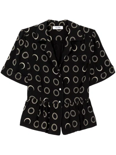 Re/done Bowling Shirt In Black