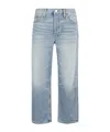 Re/done Button Zipper Denim Trousers In Blue