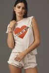 Re/done Classic Tee I Love My Mom In White