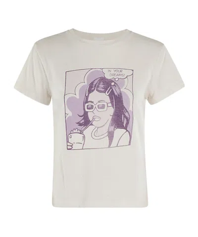 Re/done Classic In Your Dreams-print T-shirt In White