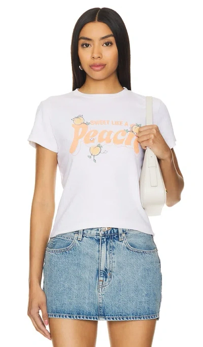Re/done Classic Tee Peach In Vintage White