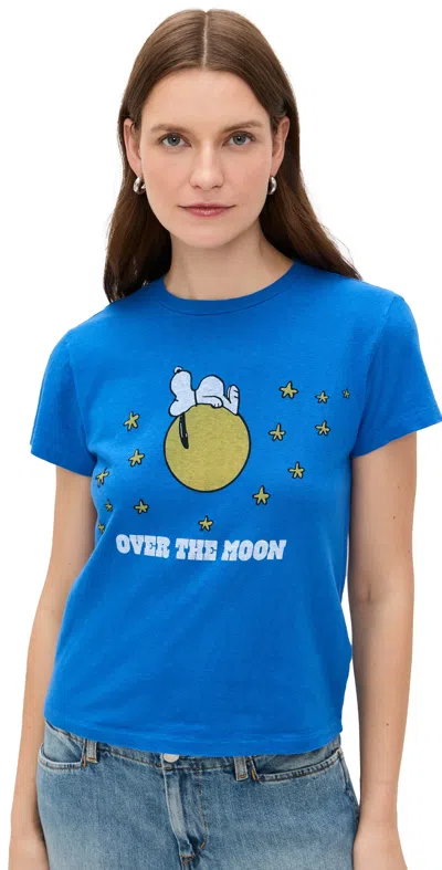 Re/done Classic Printed Cotton T-shirt In Blue