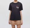 Re/done Cocktails Graphic Tee In Washed Black In Black