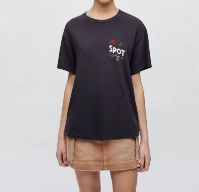 Re/done Cocktails Graphic Tee In Washed Black