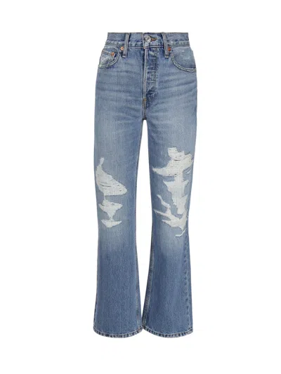 Re/done Comfortable Cut Jeans In Blue
