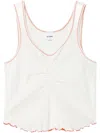 RE/DONE CONTRASTING TRIM TANK TOP