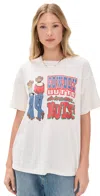 Re/done Cowboy Butts Boyfriend Tee In Vintage White In Vintage White