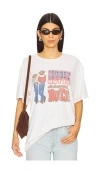 Re/done Cowboy Butts Boyfriend Tee In Vintage White In Cream