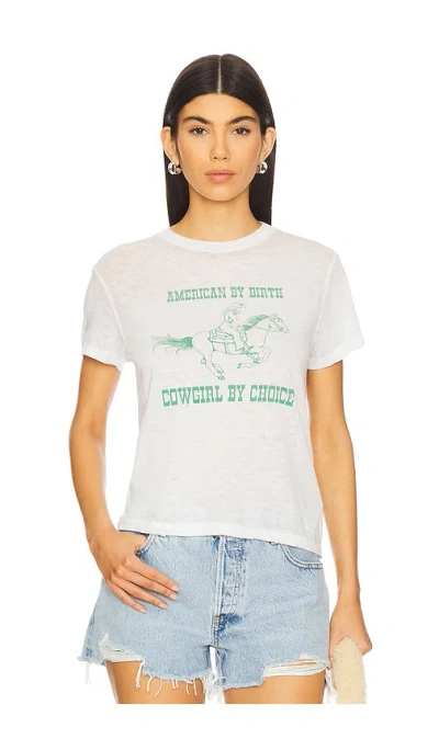 Re/done Cowgirl Classic Tee In Optic White