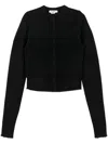 Re/done Crew-neck Cashmere Cardigan In Black