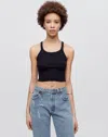 Re/done Ribbed Scoop-neck Fitted Tank In M