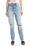 RE/DONE DRAINPIPE RIPPED SUPER HIGH WAIST SKINNY JEANS