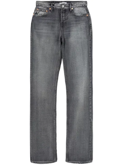 Re/done Easy Straight Jeans In Grey