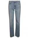 Re/done Easy Straight Jeans In Ripped Tide