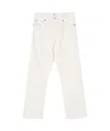 Re/done Easy Straight-leg Cropped Jeans In White