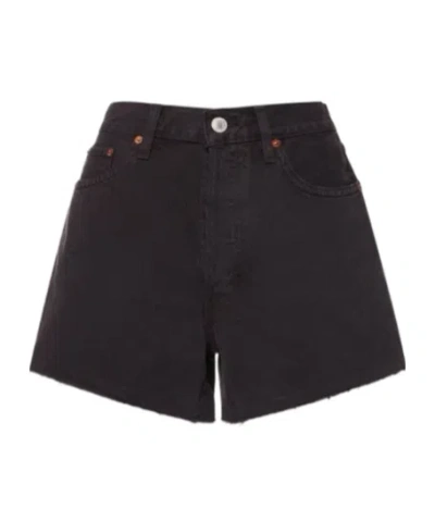 Re/done Edge-seamed Denim Shorts