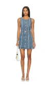 Re/done Fray Denim Dress In Bruna