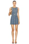 Re/done Fray Denim Dress In Bruna