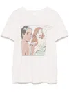 Re/done Happy Hour Crewneck Graphic Tee In White